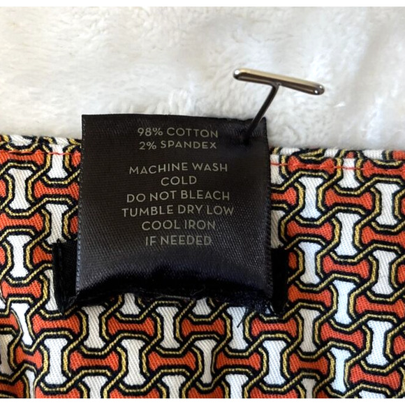 Ann Taylor Women's Signature Straight Leg Capri Pants Sz 6P Printed Stretch - Picture 8 of 8